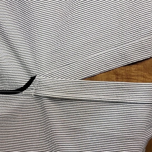 Men's Land's End Striped Sports Coat, Blue/White, Size XL, Preowned EUC - Picture 5 of 8